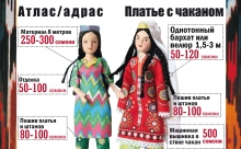Нархҳои сарулибоси миллӣ барои бонувони тоҷик
