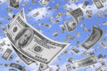 Американец ограбил банк с помощью пальца, разделся догола и побежал по улице, разбрасывая деньги