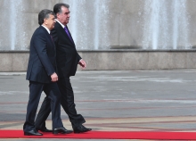 Пешвози президенти Ӯзбекистон Шавкат Мирзиёев дар Душанбе