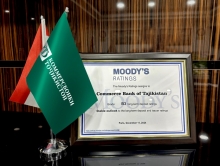 Moody's присвоил «Коммерцбанку Таджикистана» рейтинг «B3» с прогнозом «стабильный»