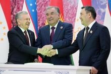 Имзои Шартномаи нуқтаи пайвастшавии сарҳад миёни Тоҷикистону Қирғизистон ва Ӯзбекистон