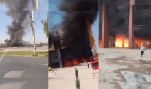 В Душанбе загорелся строящийся футбольный стадион, который должен стать крупнейшим в Таджикистане (ДОПОЛНЕНО)